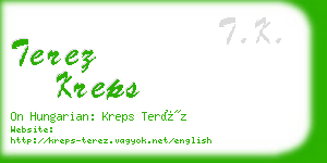 terez kreps business card